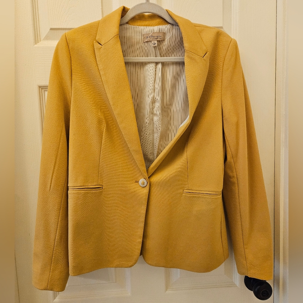 Philosophy, L, Goldenrod (Yellow) Women's Blazer